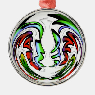 Abstract Face Hakuna Matata Art Print Metal Ornament