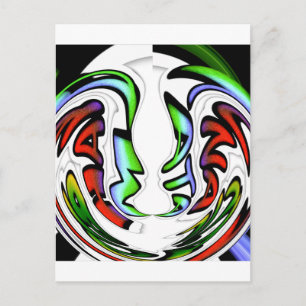 Abstract Face Hakuna Matata Art Print Postcard