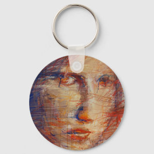Abstract Face Keychain