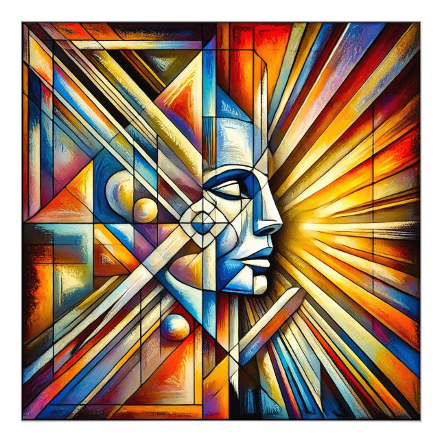 Abstract face photo print (Front)