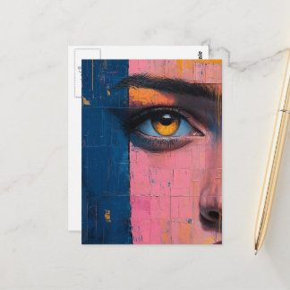 Abstract Face Postcard