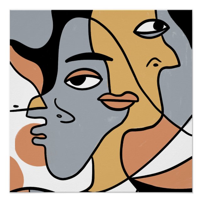 ABSTRACT FACE WALLART POSTER (Front)