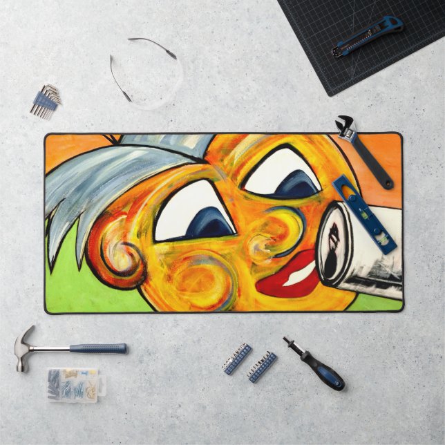 Abstract Faced Desk Mat (Workstation)