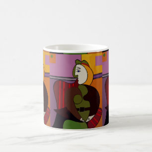 Abstract Faces, add text, Coffee Mug