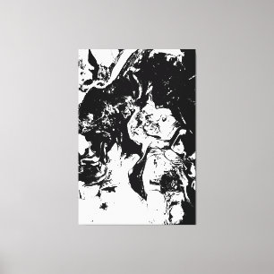 Abstract Faces Incidental Art Canvas Print