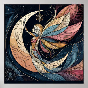 Abstract Fairy Art Poster