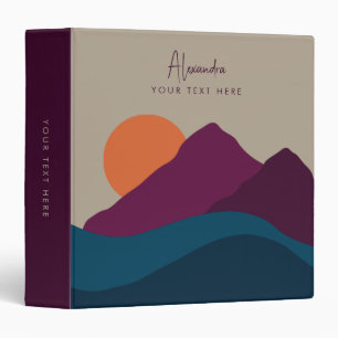 Abstract Fall Autumn Mountain Landscape Sunset Binder