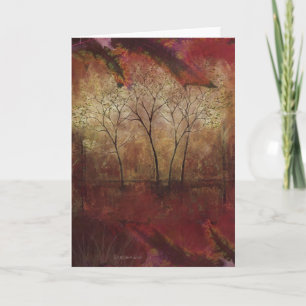 Abstract Fall Trees Thanksgiving Card