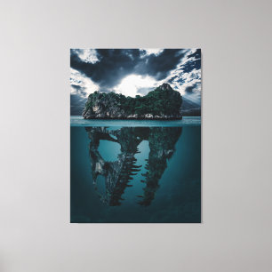 Abstract Fantasy Artistic Island Canvas Print