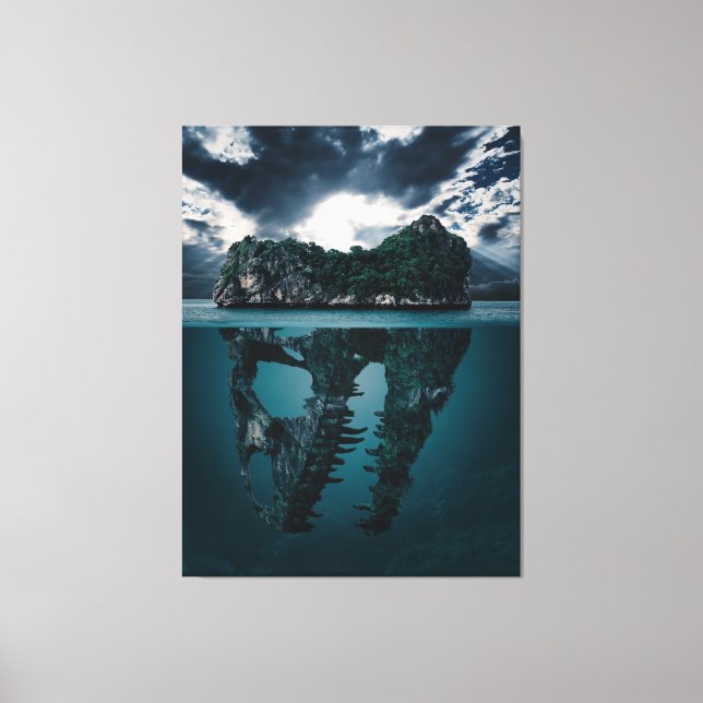 Abstract Fantasy Artistic Island Canvas Print (Front)