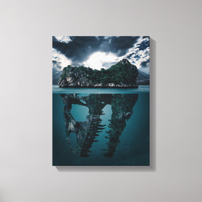 Abstract Fantasy Artistic Island Canvas Print (Front)