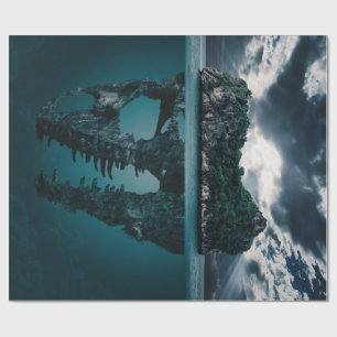Abstract Fantasy Artistic Island Wrapping Paper