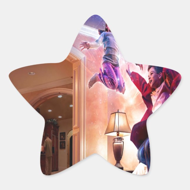Abstract Fantasy Peter Pan Celebration Star Sticker (Front)