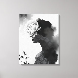 Abstract Fashion Portrait  Canvas Print