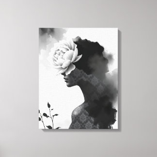 Abstract Fashion Portrait  Canvas Print