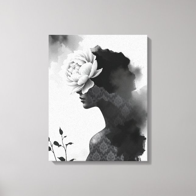 Abstract Fashion Portrait  Canvas Print (Front)