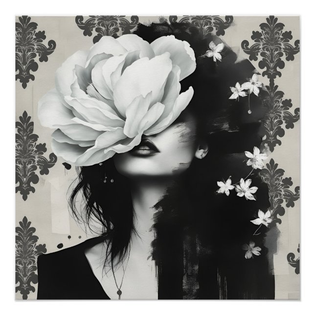 Abstract Fashion Portrait  Poster (Front)