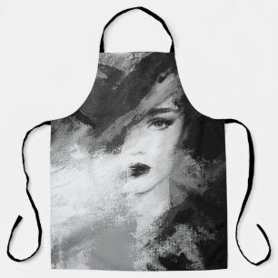 Abstract Fashion Woman Acrylic Painting Apron