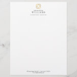 Abstract Faux Gold Clover Logo Jewellery Designer Letterhead<br><div class="desc">Coordinates with the Abstract Faux Gold Clover Logo Jewellery Designer Business Card Template by 1201AM. A modern and abstract faux gold clover logo is combined with your name or business name on this chic letterhead template. Designed for jewellery designers, crafters, decorators, interior designers or any stylish business. © 1201AM CREATIVE...</div>