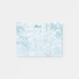 Abstract feathers and snowflakes post-it notes