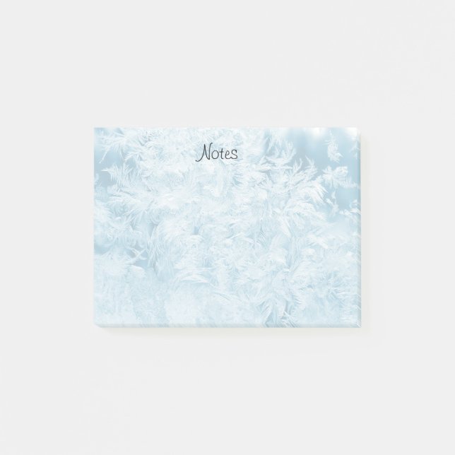 Abstract feathers and snowflakes post-it notes (Front)