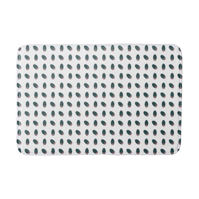 Abstract Feathers Dark Bath Mat (Front)