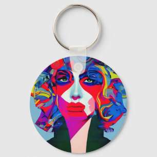 Abstract Female Keychain