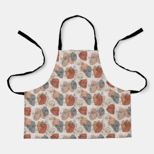 Abstract Feminine Face Pattern Apron