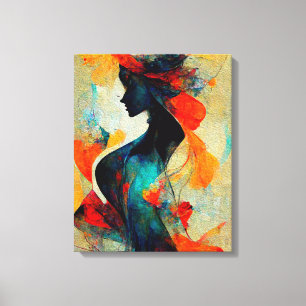 Abstract Feminine Ode To A Woman Painting Wall Art
