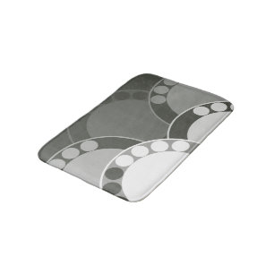 Abstract Fern Frond - Dark Green - Bath Mat