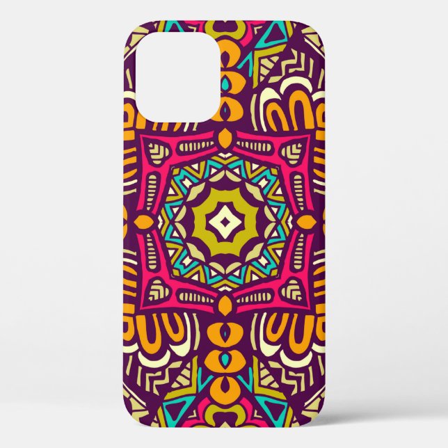 Abstract festive colourful grunge ethnic tribal pa Case-Mate iPhone case (Back)