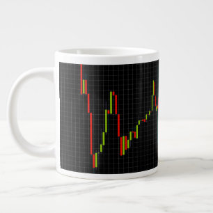 Abstract financial graph mug