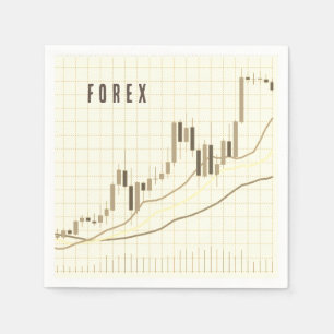 Abstract financial graph napkin