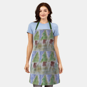 Abstract Fir Trees Apron