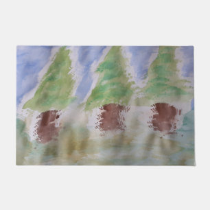 Abstract Fir Trees Doormat
