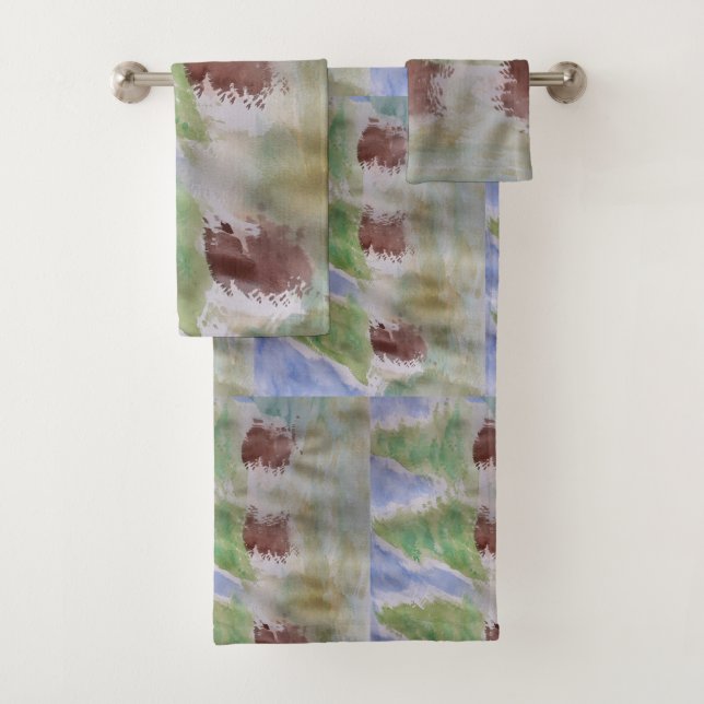 Abstract Fir Trees Towel Set (Insitu)