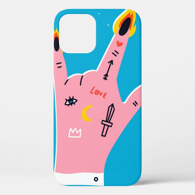 Abstract fire fingers Case-Mate iPhone case (Back)