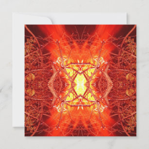 Abstract Fire Holiday Card