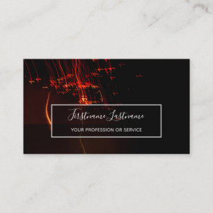 Abstract fireworks rain long exposure sparkler bus business card