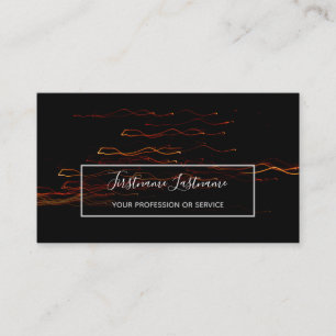 Abstract fireworks rain long exposure sparkler business card
