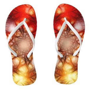 Abstract Fireworks Stars Background  Flip Flops