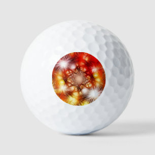 Abstract Fireworks Stars Background Golf Balls