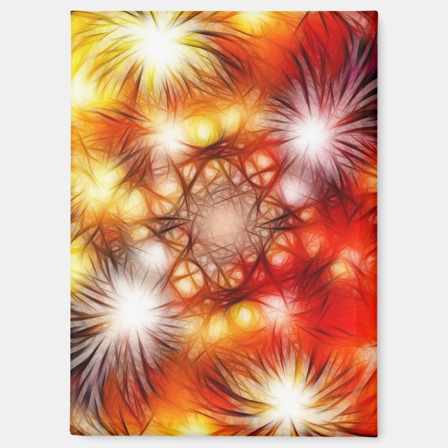 Abstract Fireworks Stars Background Magnet (Front)