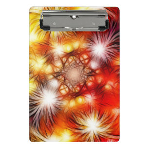 Abstract Fireworks Stars Background Mini Clipboard