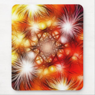 Abstract Fireworks Stars Background Mouse Pad