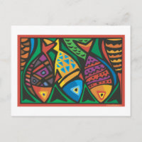 Abstract Fish Art Design