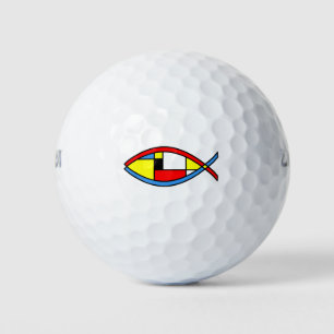 Abstract Fish Golf Balls
