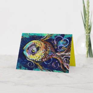 Abstract Fish Greeting Card