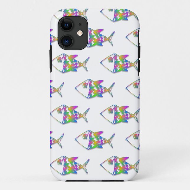Abstract Fish Pattern Case-Mate iPhone Case (Back)