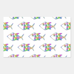 Abstract Fish Pattern Sticker